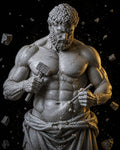 Estatua estoica cincelando el último paso de su transformación