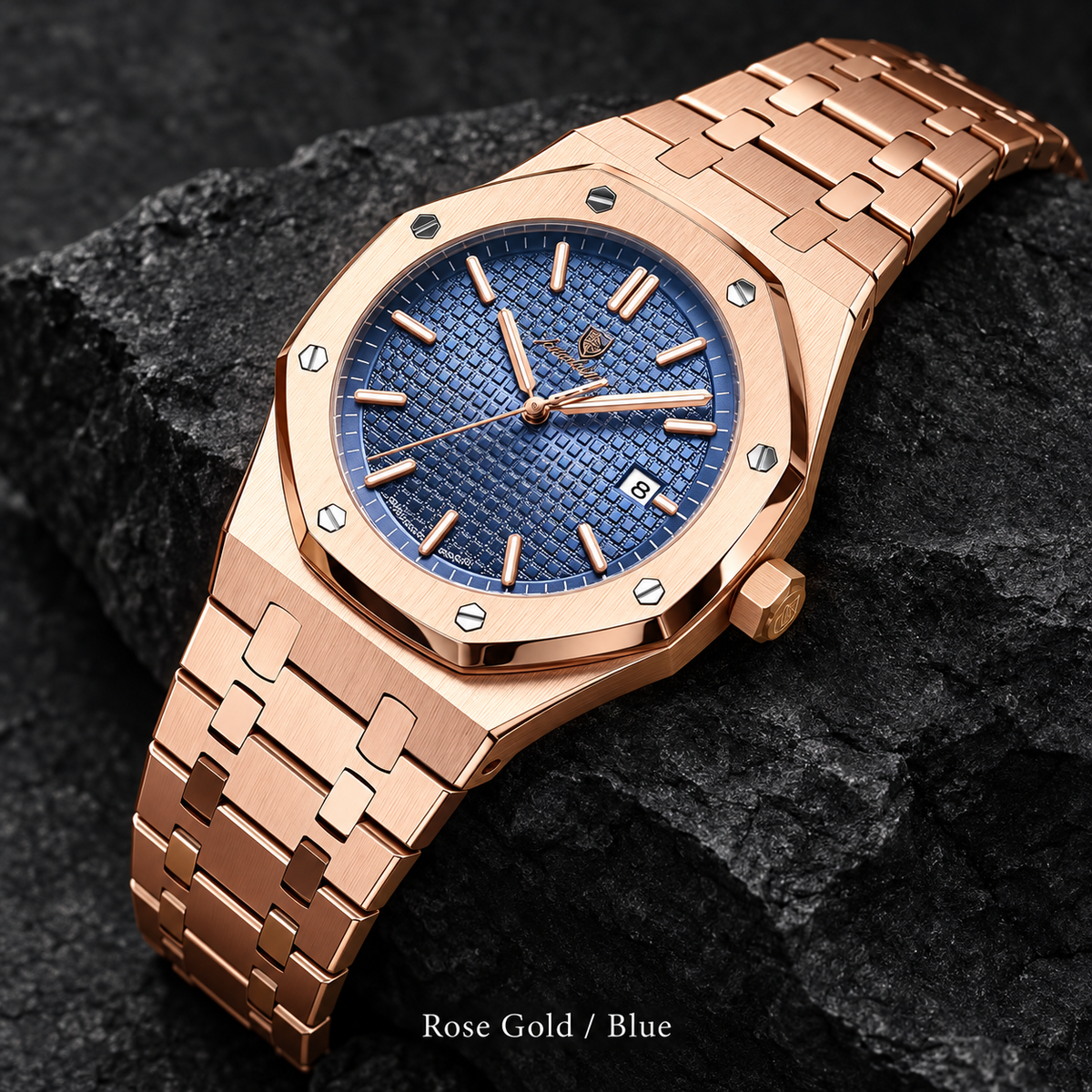Rose Gold / Blue