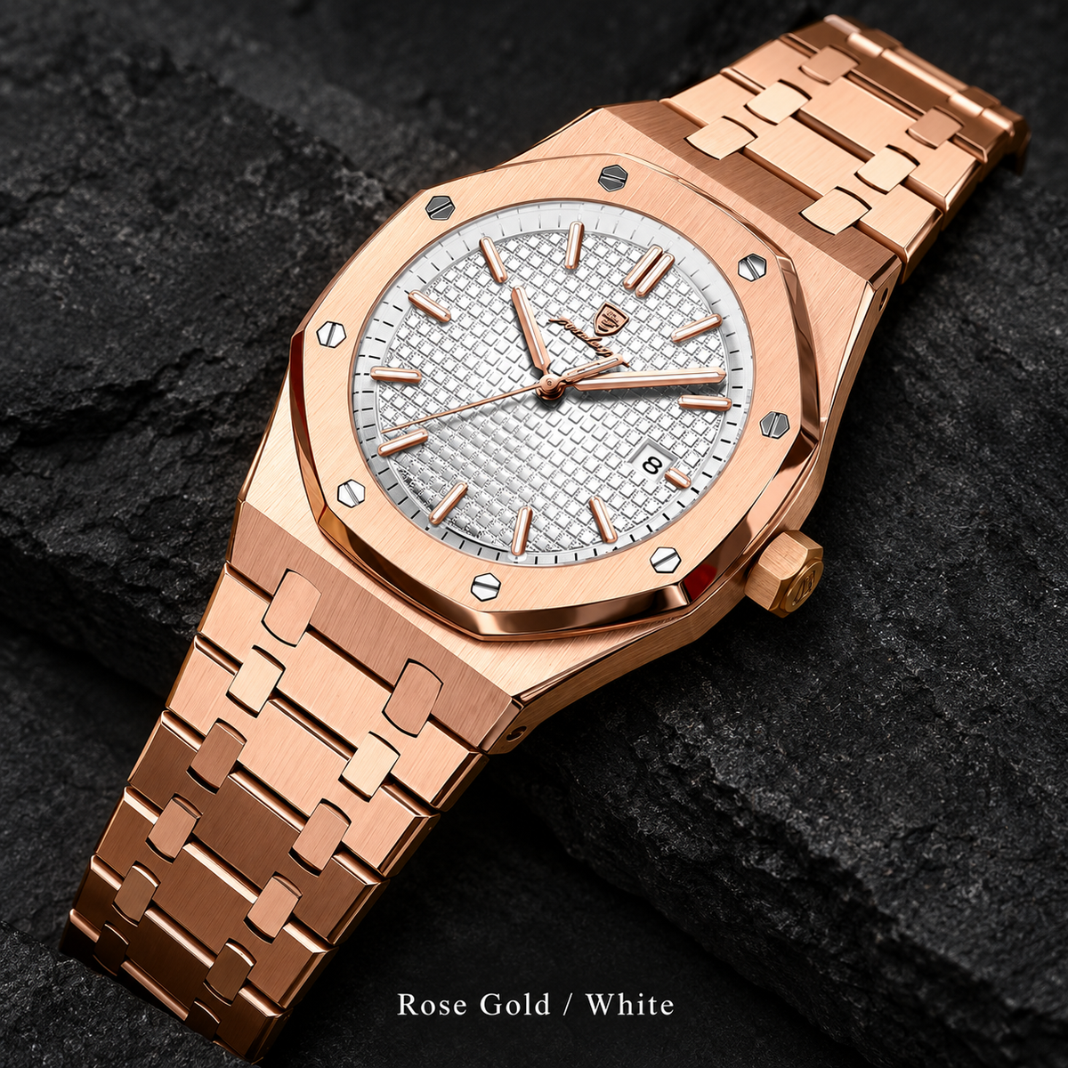 Rose Gold / White
